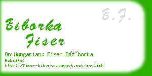 biborka fiser business card